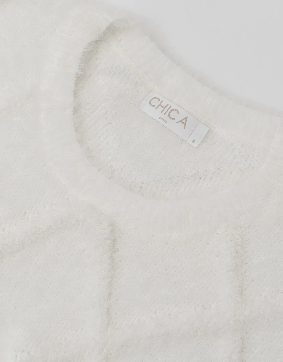 Classic Round Neck Argyle Pattern Knit Sweater