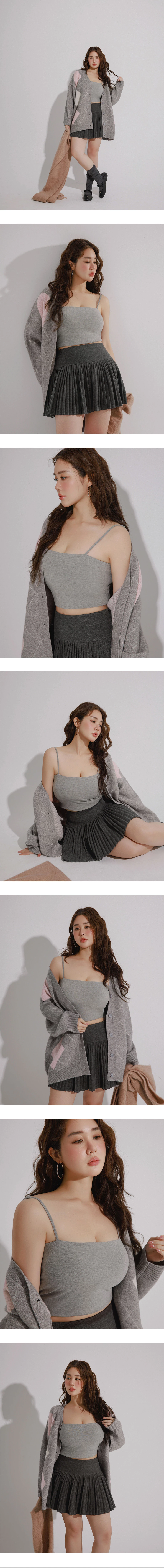 WARM↑UP薄感好身材 側抓皺平口細肩帶BRA TOP