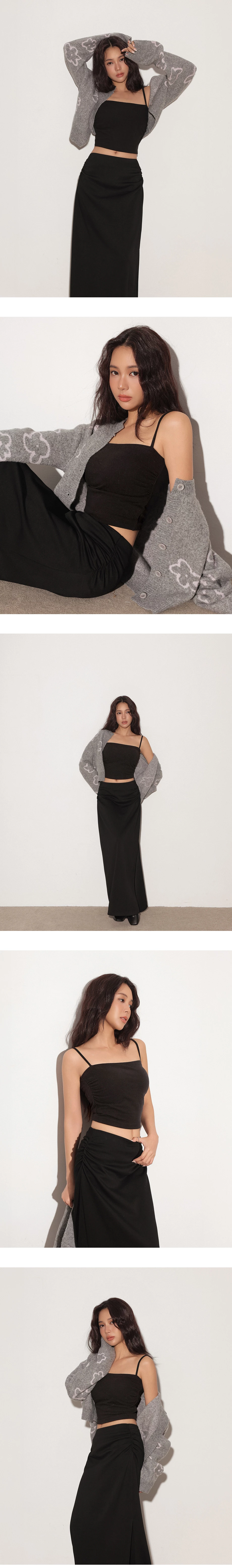 Heat Tech Collection Side Ruched Stretch Spaghetti Strap Padded Cami Bra Top