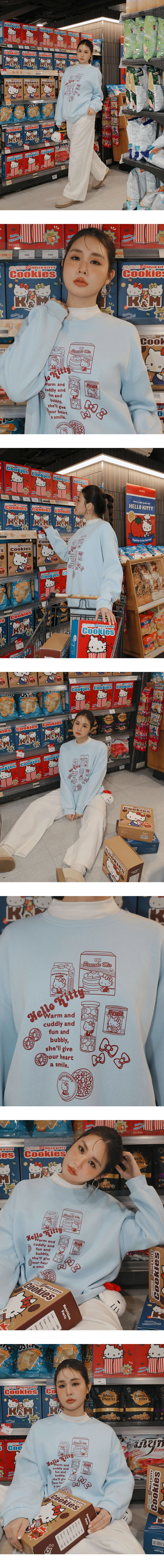 【Hello Kitty Collaboration】Vintage Inspired Graphic Print Fleece Oversized Pullover Sweatshirt 【Hello Kitty Collaboration】Vintage Inspired Graphic Print Fleece Oversized Pullover Sweatshirt