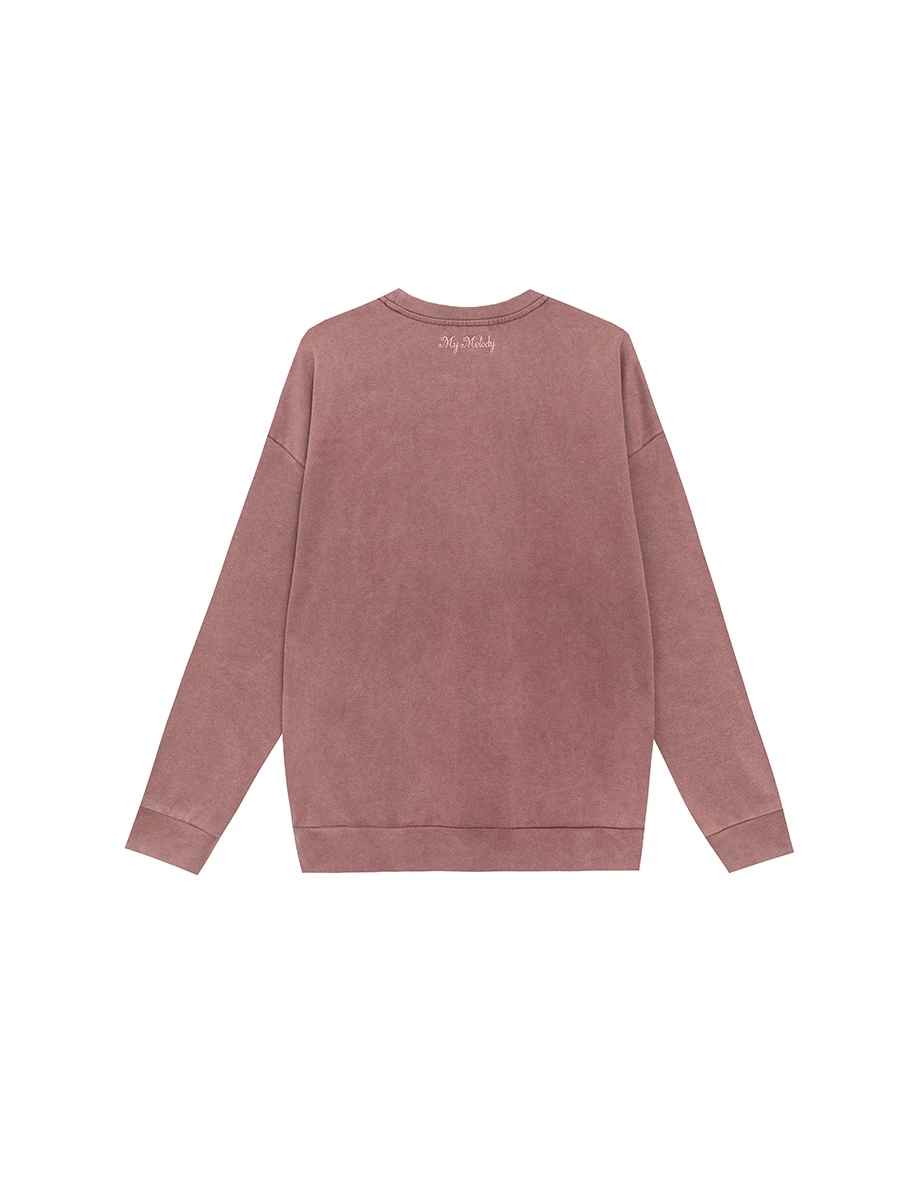 【SANRIO Collab】Sanrio Collaboration Character Outline Embroidered Sweatshirt (Unisex)