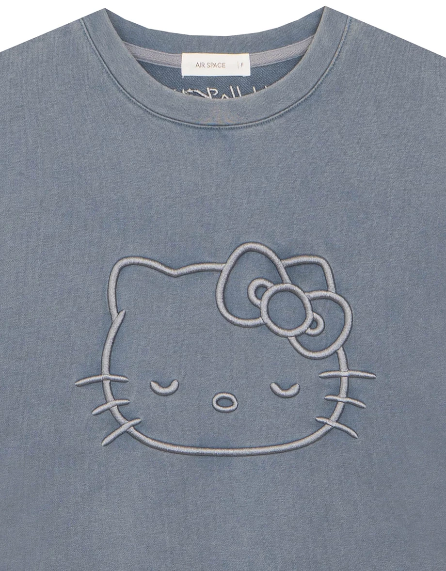 【SANRIO Collab】Sanrio Collaboration Character Outline Embroidered Sweatshirt (Unisex)