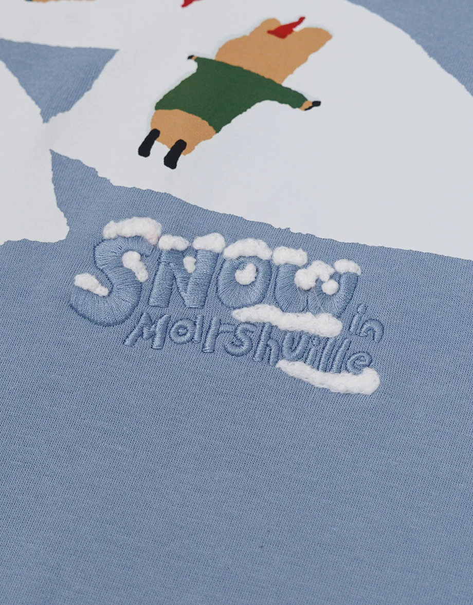 【DINOTAENG】Embroidered Sweatshirt With Inner Fleece 【DINOTAENG】Embroidered Sweatshirt With Inner Fleece