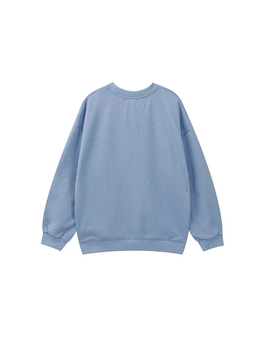【DINOTAENG】Embroidered Sweatshirt With Inner Fleece 【DINOTAENG】Embroidered Sweatshirt With Inner Fleece