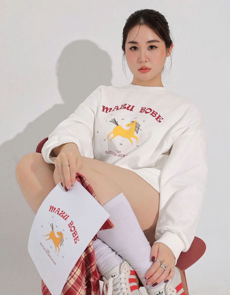 CNY MAZU BOBE Graphic Crewneck Sweatshirt