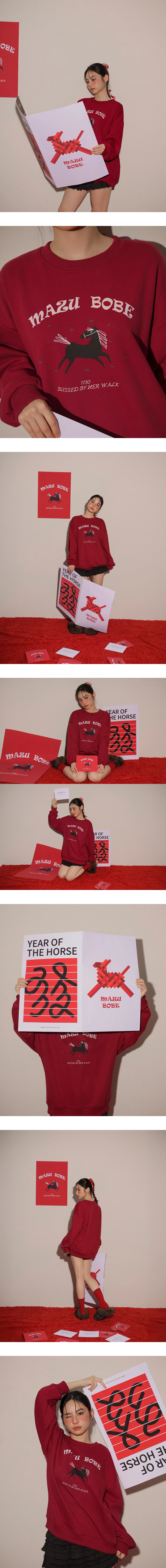 CNY MAZU BOBE Graphic Crewneck Sweatshirt