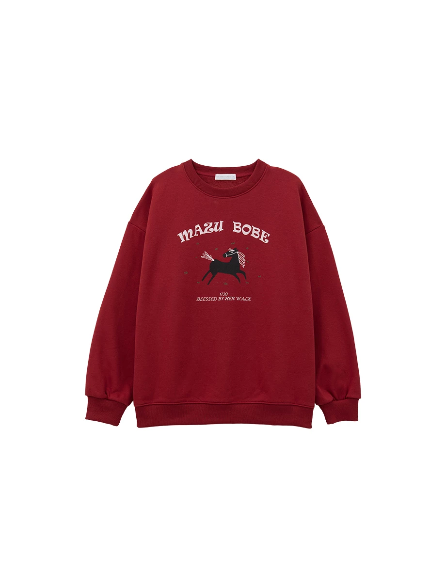 CNY MAZU BOBE Graphic Crewneck Sweatshirt