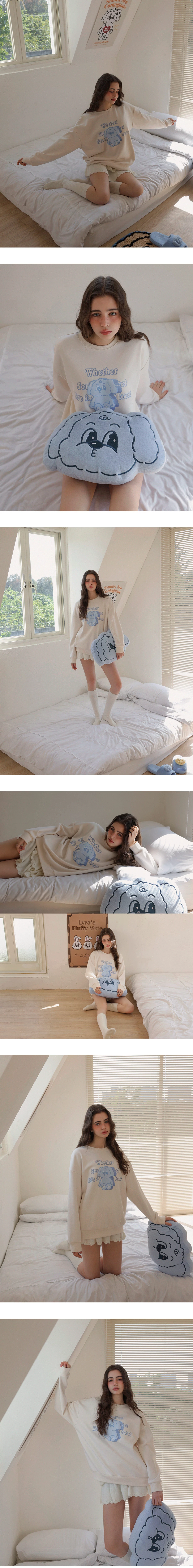 【Lyra & Toby】Character Print Oversized Crewneck Sweatshirt