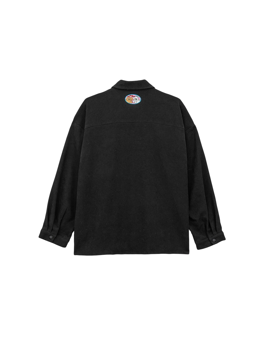 【Lyra & Toby】Character Patch Oversized Shirt Blouse