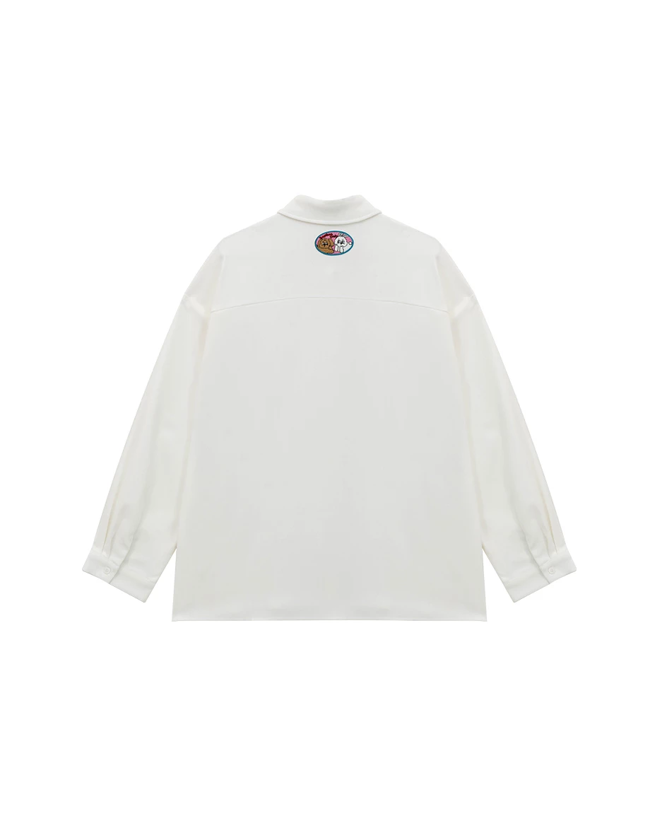 【Lyra & Toby】Character Patch Oversized Shirt Blouse