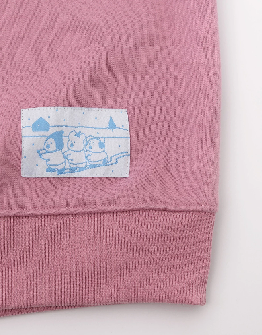 【DINOTAENG】3D Fluffy Snow Patch Knitted Sweatshirt 【DINOTAENG】3D Fluffy Snow Patch Knitted Sweatshirt