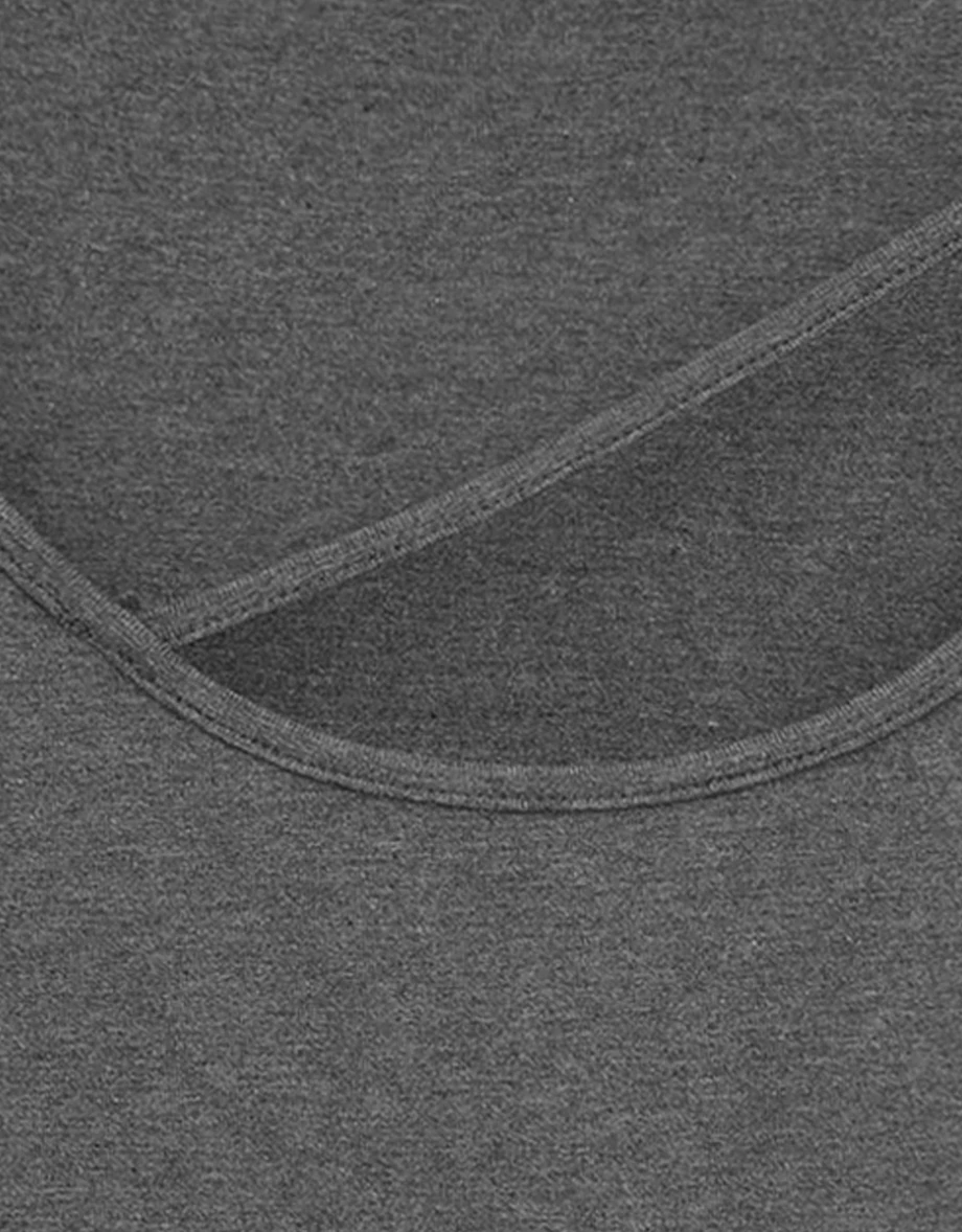 Asymmetric Cut Out Choker Neck Cropped Top