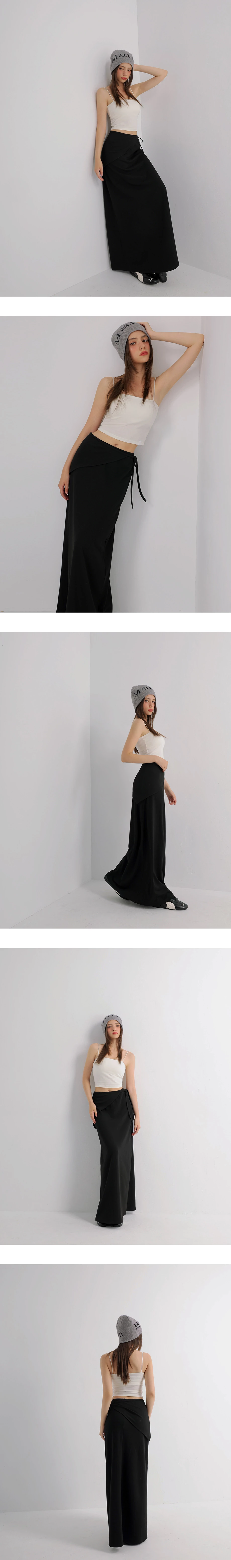 【Heat Tech】Wrap Front Soft Knit A Line Maxi Skirt (Includes Wrap Sash) 【Heat Tech】Wrap Front Soft Knit A Line Maxi Skirt (Includes Wrap Sash)