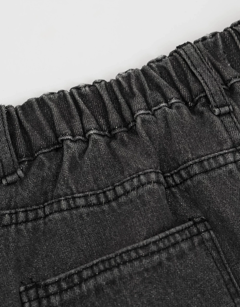 Front Slit Vintage Wash High Waist Jeans Denim Mermaid Maxi Skirt