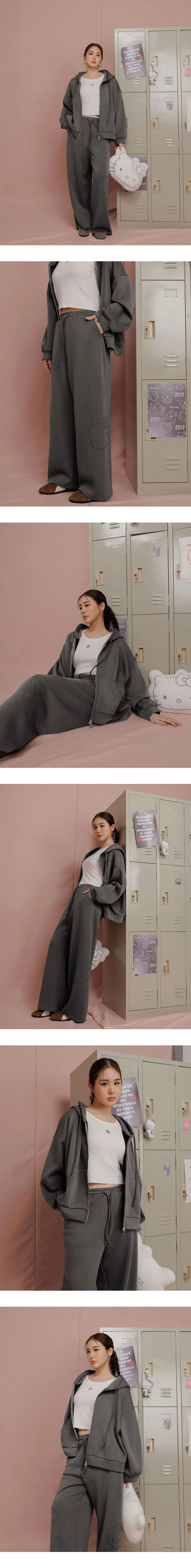 【SANRIO Collab】Sanrio Collaboration Character Printed Wide Leg Sweatpants