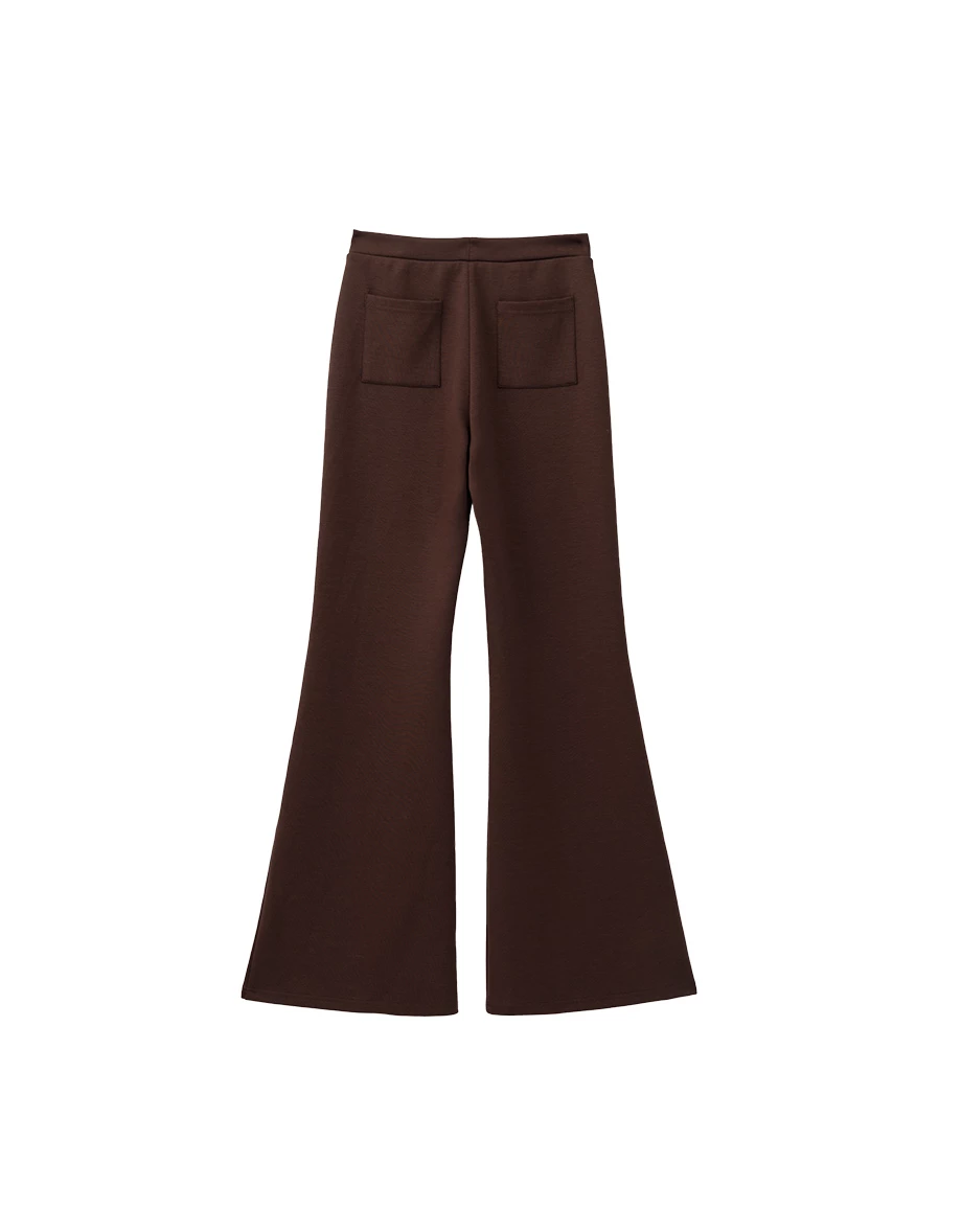 Soft Stretch High Waisted Flare Leg Fitted Trousers Soft Stretch High Waisted Flare Leg Fitted Trousers