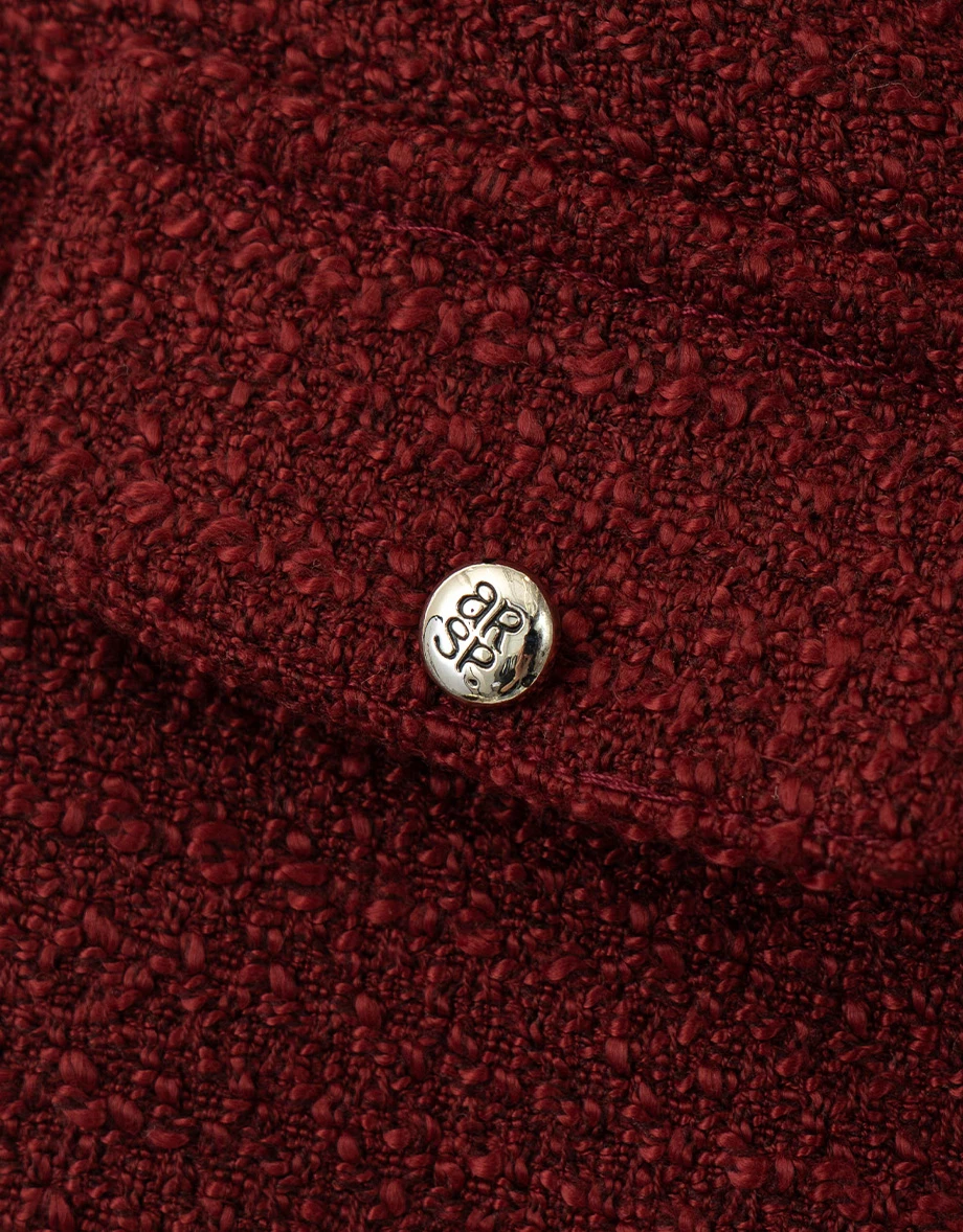 Tweed Texture High Waist Flap Pocket Shorts Tweed Texture High Waist Flap Pocket Shorts