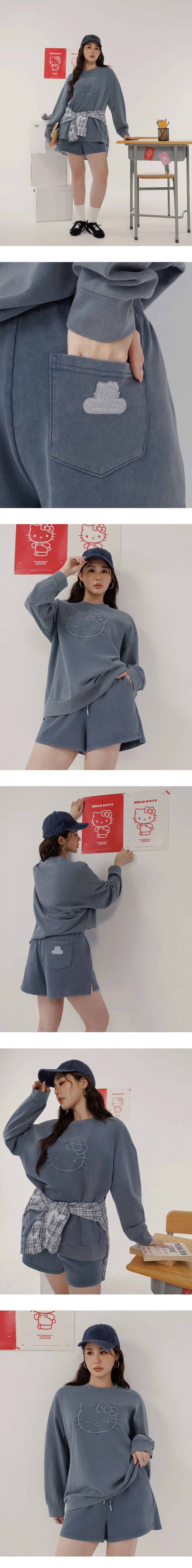 【SANRIO Collab】Hello Kitty Drawstring Shorts with Embroidered Patch