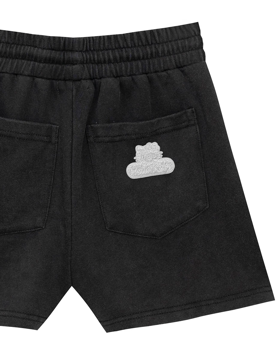 【SANRIO Collab】Hello Kitty Drawstring Shorts with Embroidered Patch