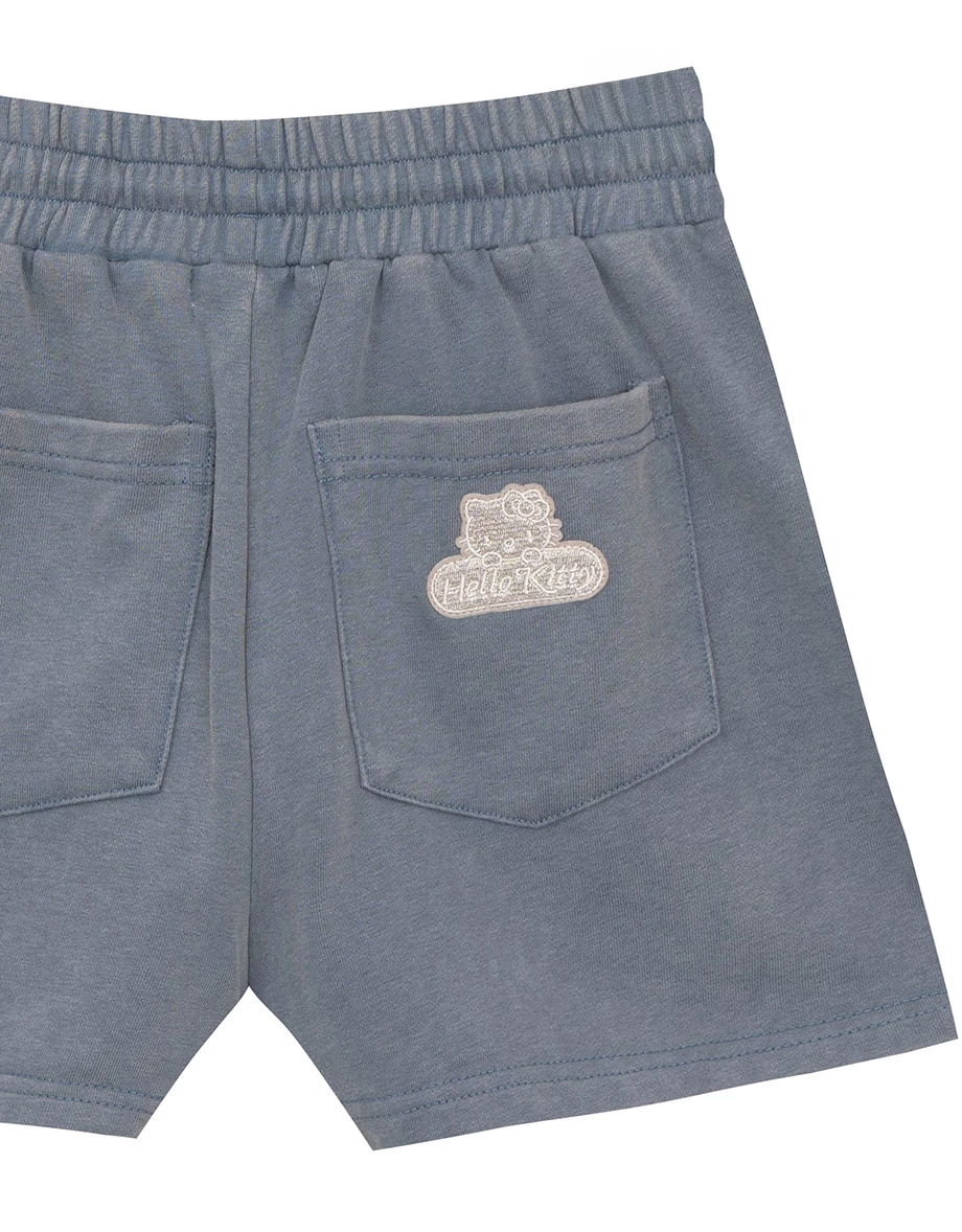 【SANRIO Collab】Hello Kitty Drawstring Shorts with Embroidered Patch