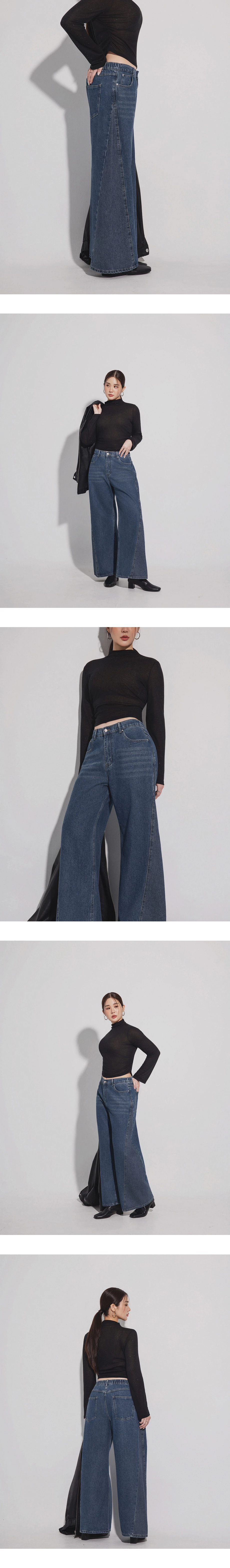 Vintage Wash High Waist Jeans Denim Wide Leg Pants Vintage Wash High Waist Jeans Denim Wide Leg Pants