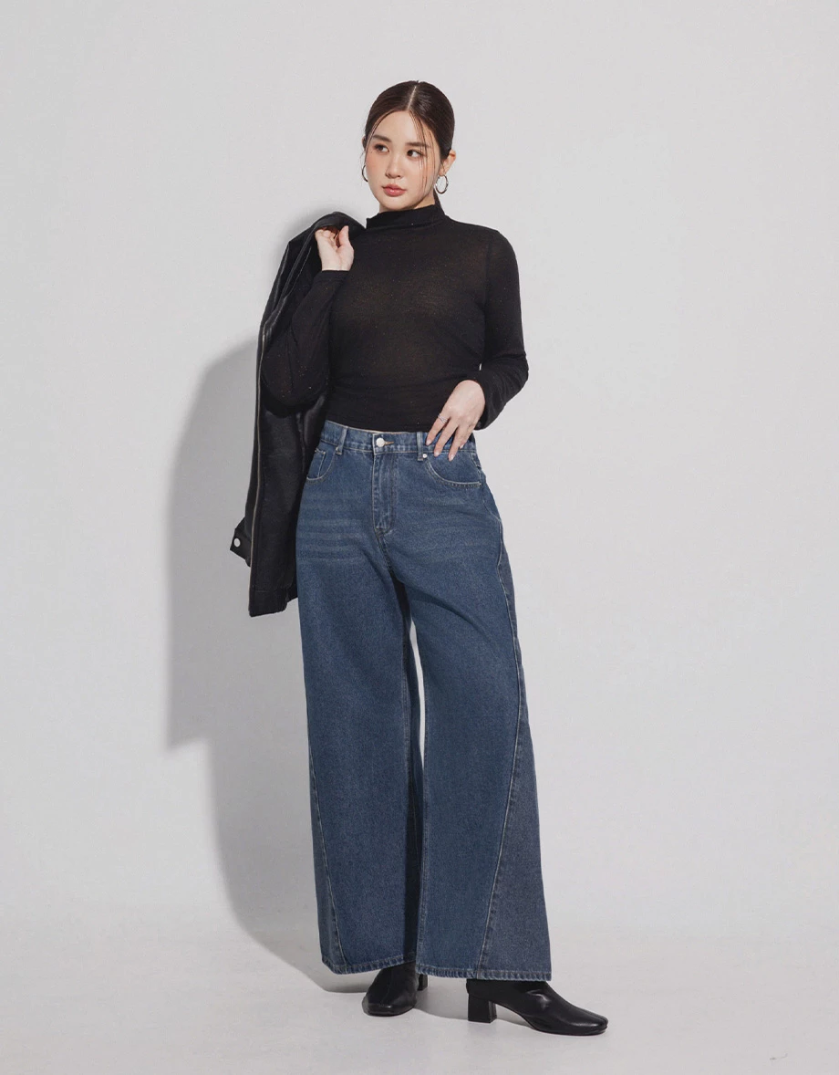 Vintage Wash High Waist Jeans Denim Wide Leg Pants Vintage Wash High Waist Jeans Denim Wide Leg Pants