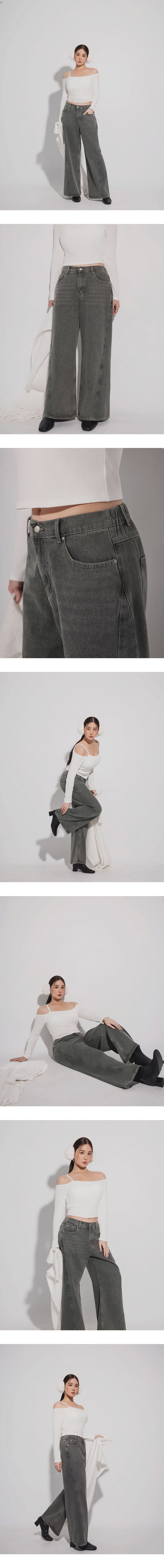 Vintage Wash High Waist Jeans Denim Wide Leg Pants Vintage Wash High Waist Jeans Denim Wide Leg Pants