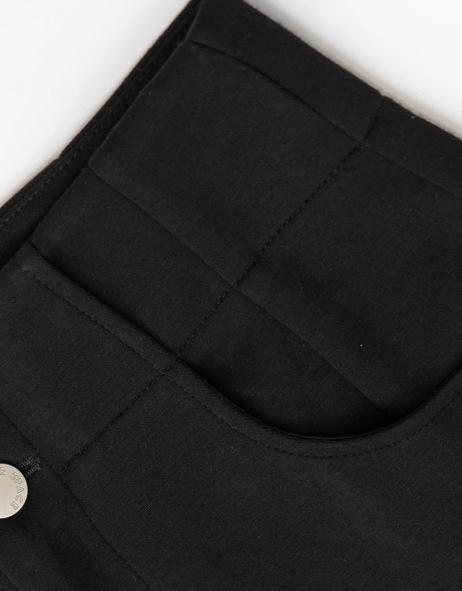 【AIRY HOURGLASS】Perfect Waistline Double Button Straight Wide Leg Sweat Pants