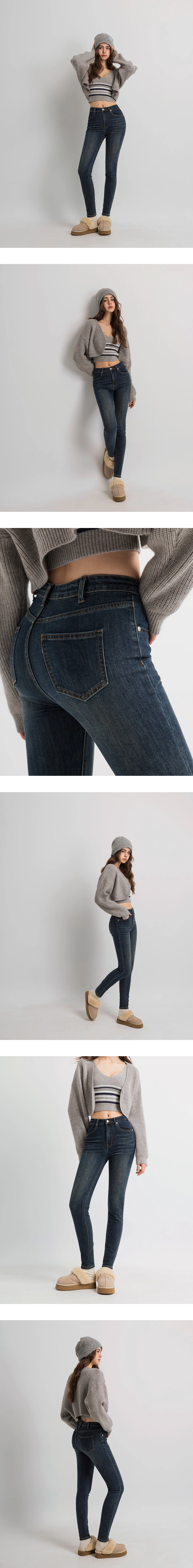 High Waist Slim Fit Stretch Skinny Denim Jeans