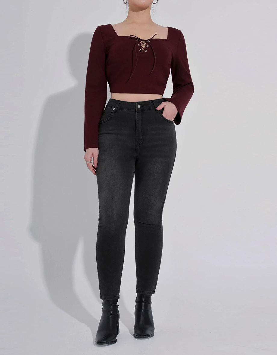 High Waist Slim Fit Stretch Skinny Denim Jeans