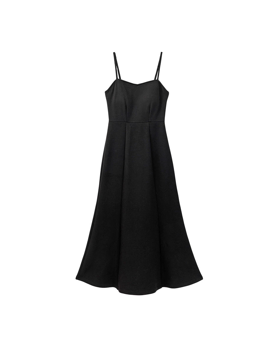 Solid Color Soft Knit Spaghetti Strap Padded Maxi Dress Solid Color Soft Knit Spaghetti Strap Padded Maxi Dress