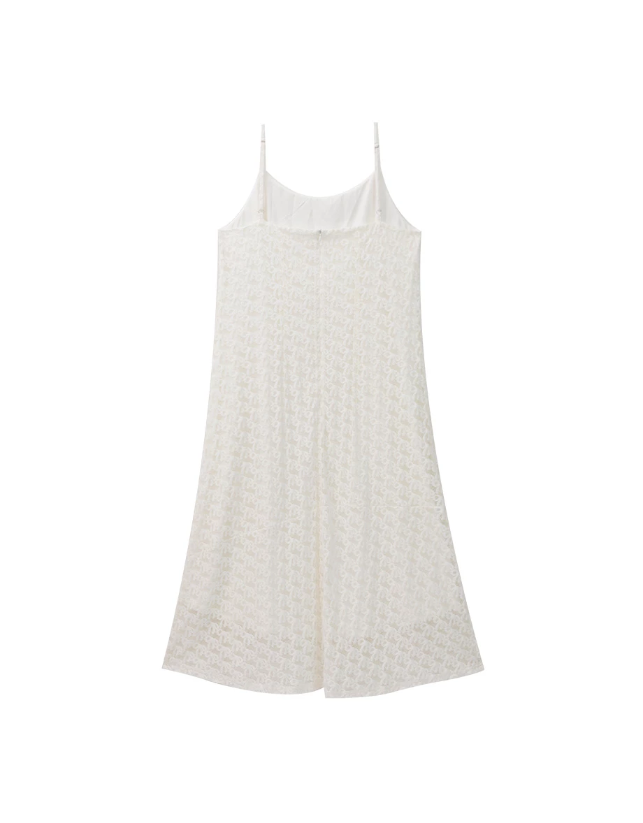 Sheer Overlay Bow Lace Embossed Cami Maxi Dress Sheer Overlay Bow Lace Embossed Cami Maxi Dress