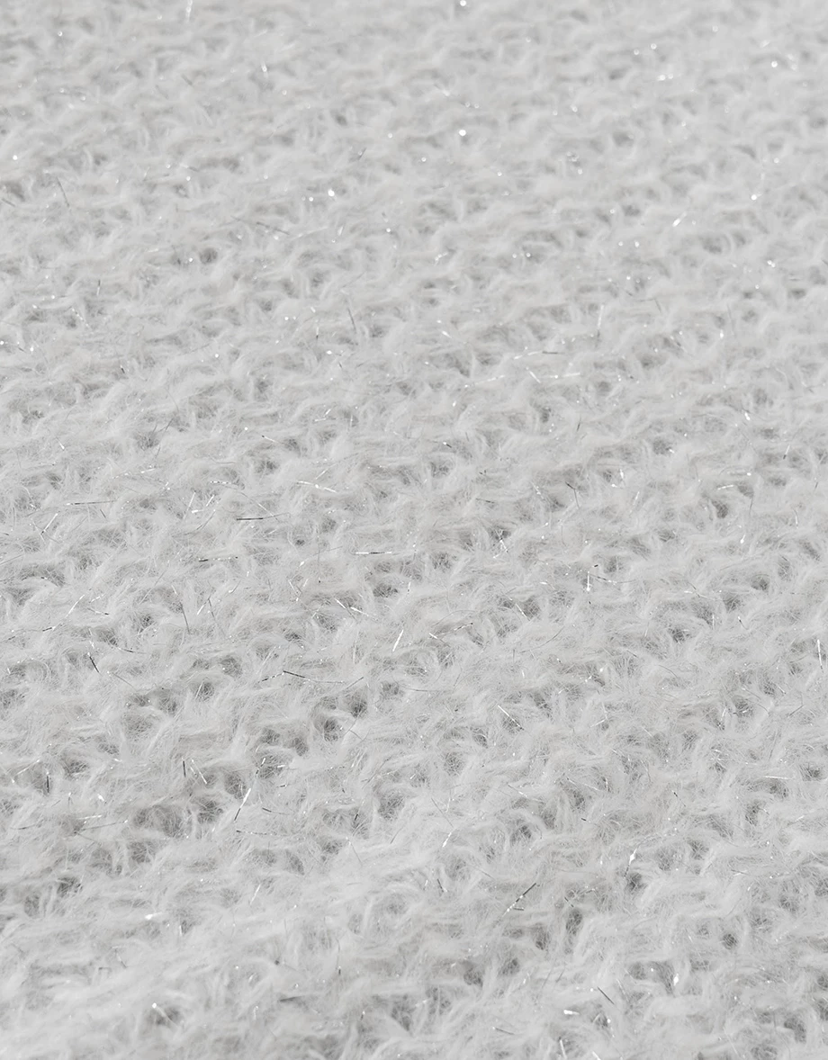 Fuzzy Knit Open Back Bow Tie Mini Dress