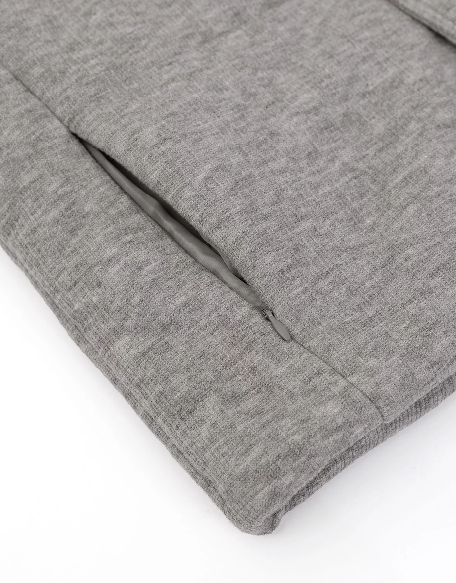 Stand Collar Vest Puffer Jacket with Snap Button Design