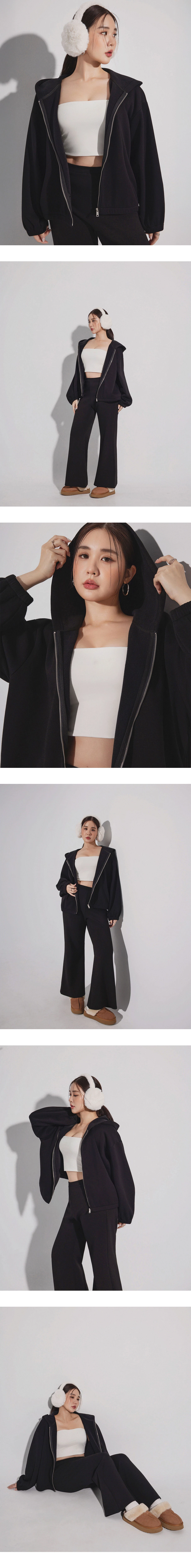 Basic Soft Cotton Blend Zip Up Hoodie Jacket Basic Soft Cotton Blend Zip Up Hoodie Jacket