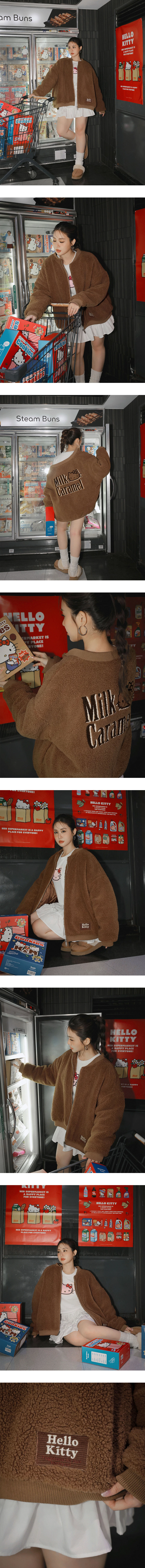 【Hello Kitty Collaboration】Fluffy Fleece Zip Up Jacket 【Hello Kitty Collaboration】Fluffy Fleece Zip Up Jacket