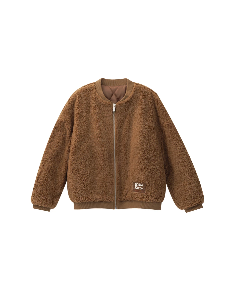 【Hello Kitty Collaboration】Fluffy Fleece Zip Up Jacket 【Hello Kitty Collaboration】Fluffy Fleece Zip Up Jacket