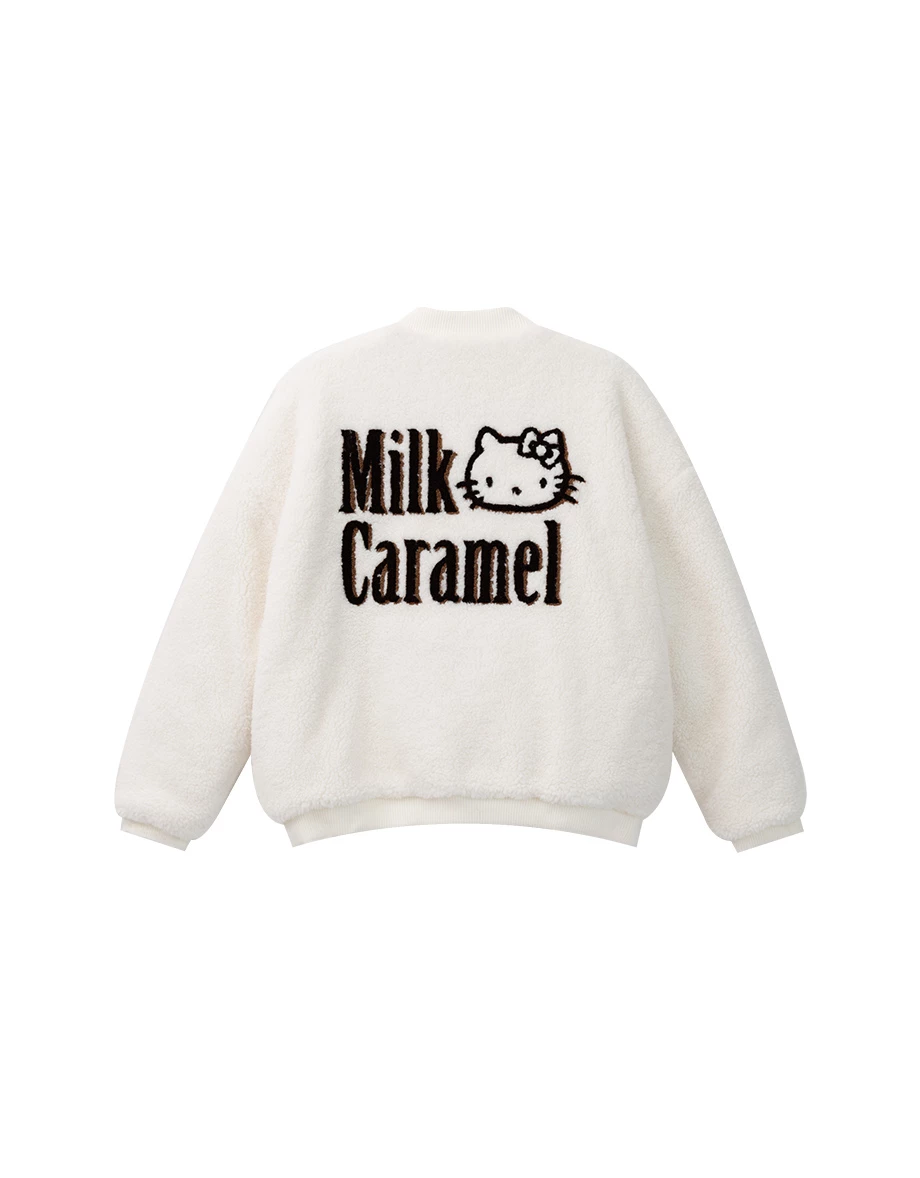 【Hello Kitty Collaboration】Fluffy Fleece Zip Up Jacket 【Hello Kitty Collaboration】Fluffy Fleece Zip Up Jacket