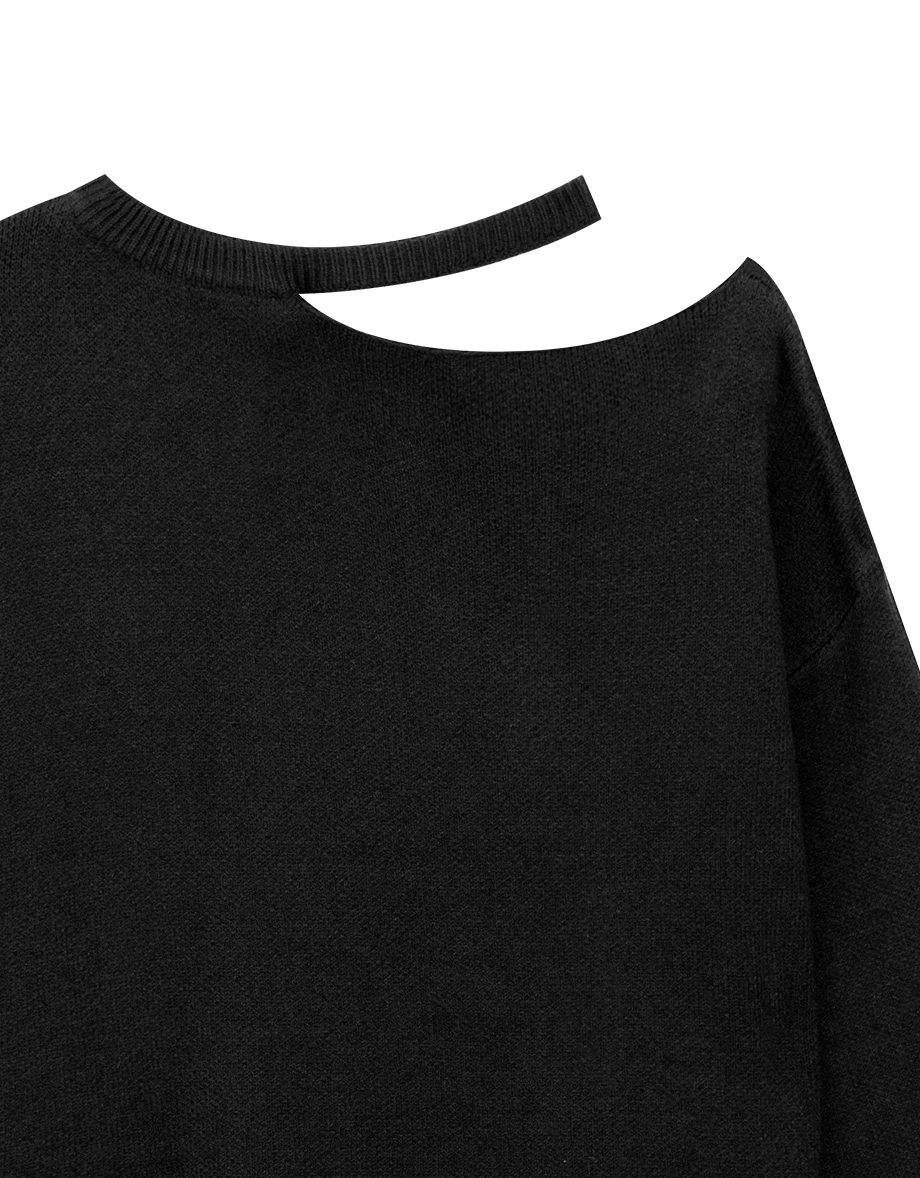 Halter Neck Hollow Knit Top