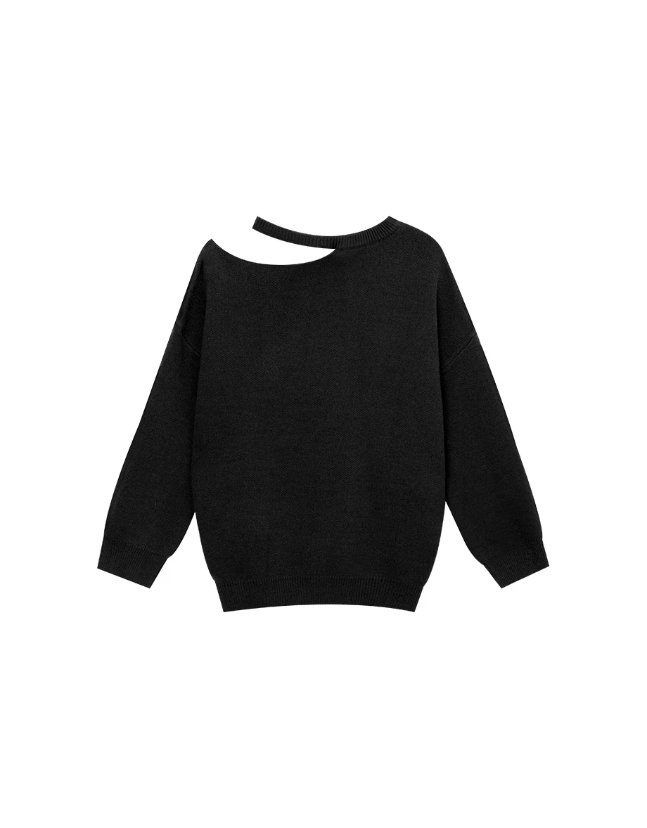 Halter Neck Hollow Knit Top