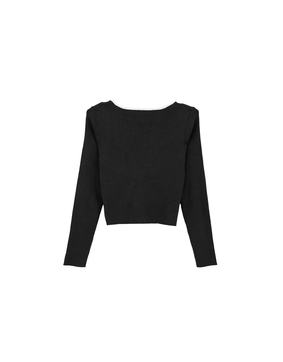 Contrast Trim Ruched Front Sweetheart Neckline Ribbed Knit Top Contrast Trim Ruched Front Sweetheart Neckline Ribbed Knit Top