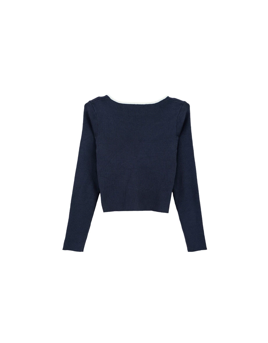 Contrast Trim Ruched Front Sweetheart Neckline Ribbed Knit Top Contrast Trim Ruched Front Sweetheart Neckline Ribbed Knit Top