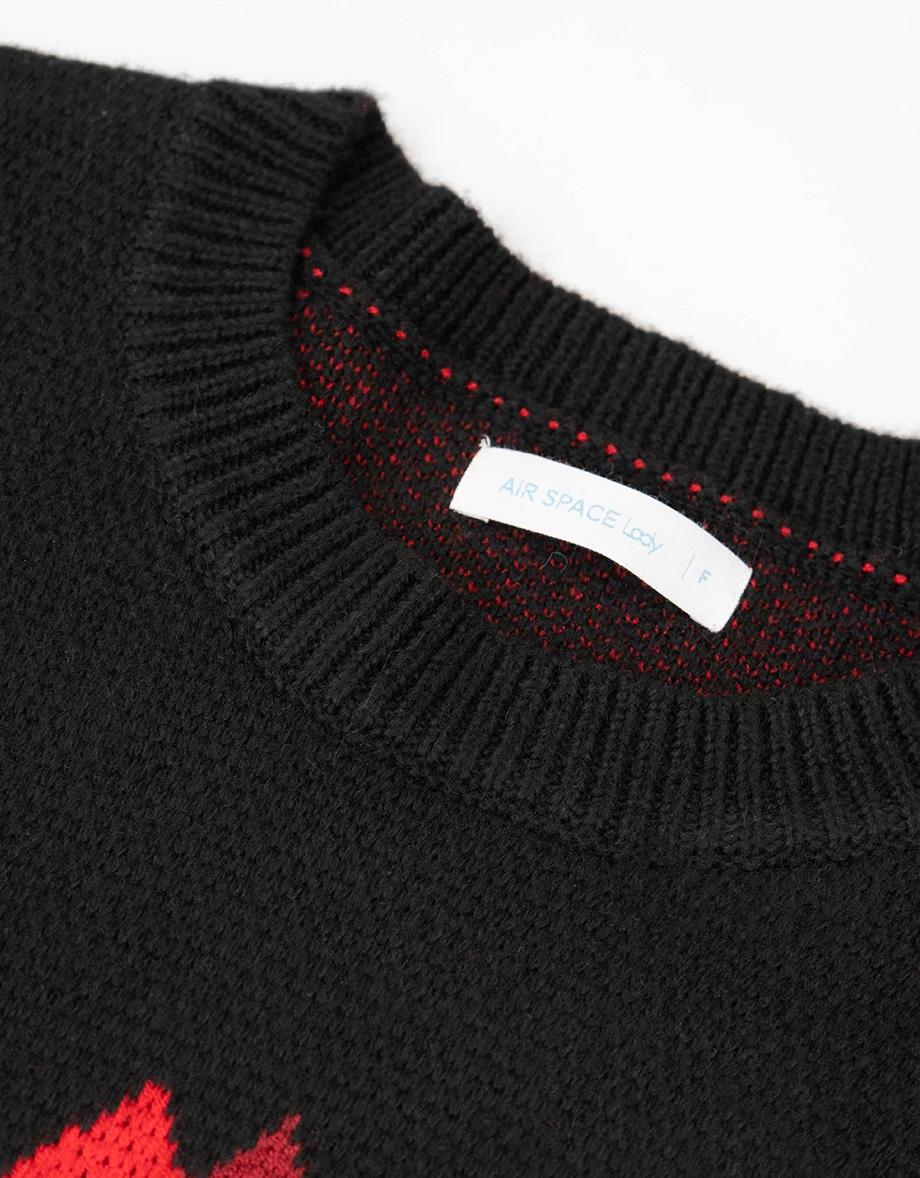 CNY MAZU BOBE Graphic Oversized Knit Sweater