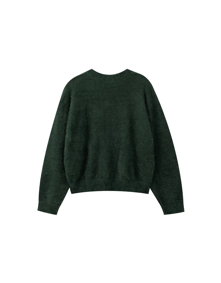 【DINOTAENG】Fluffy Knit Graphic Sweater Top 【DINOTAENG】Fluffy Knit Graphic Sweater Top
