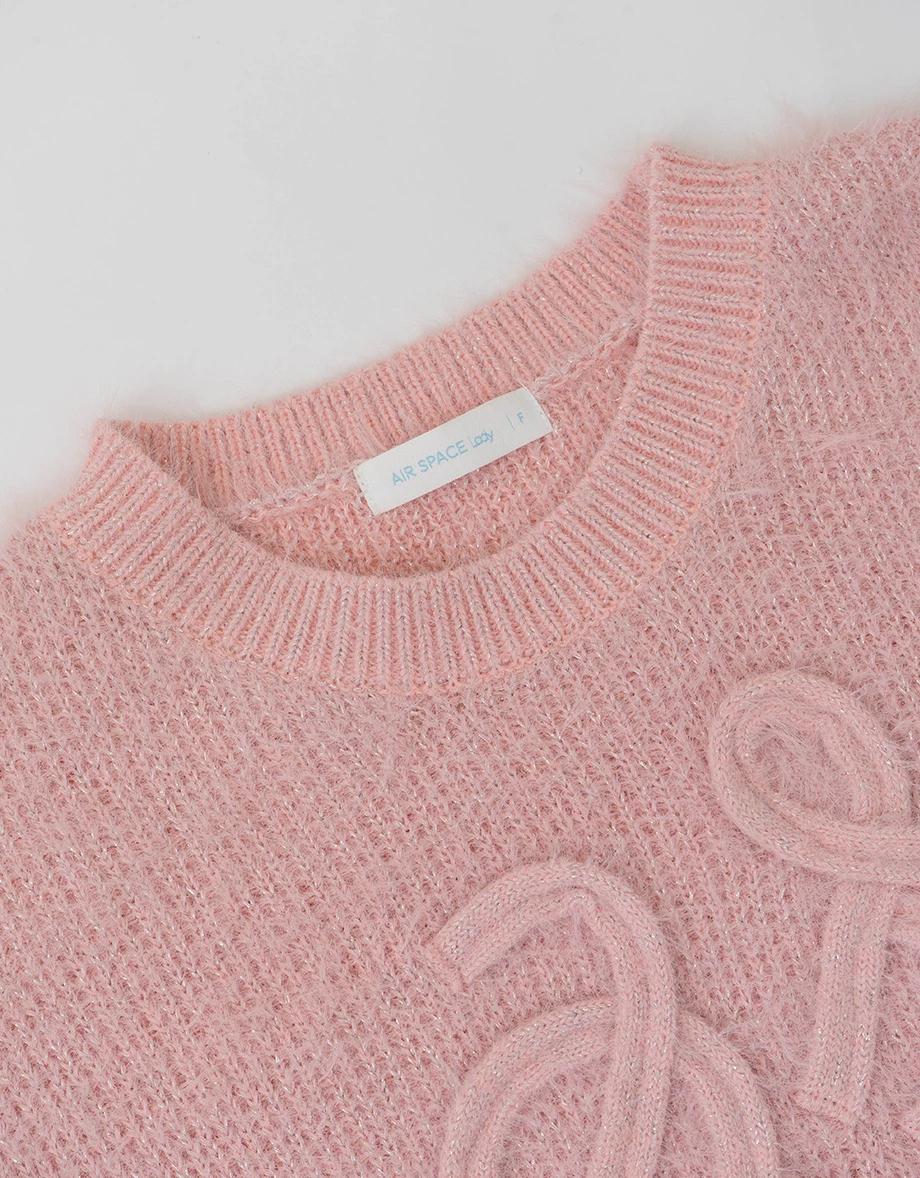 CNY Lucky Character Soft Touch Fluffy Longline Knit Sweater