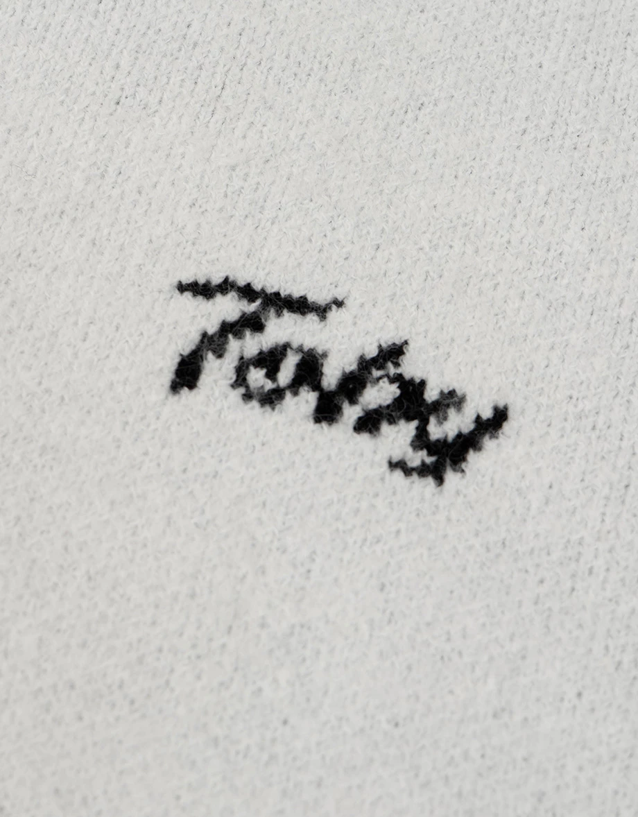 【Lyra & Toby】Toby Back Motif Longline Crew Neck Knit Sweater