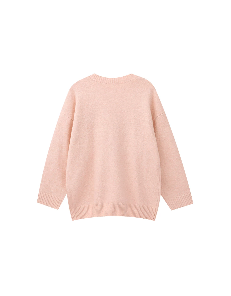 【DINOTAENG】Round Neck Knit Graphic Oversized Sweater 【DINOTAENG】Round Neck Knit Graphic Oversized Sweater