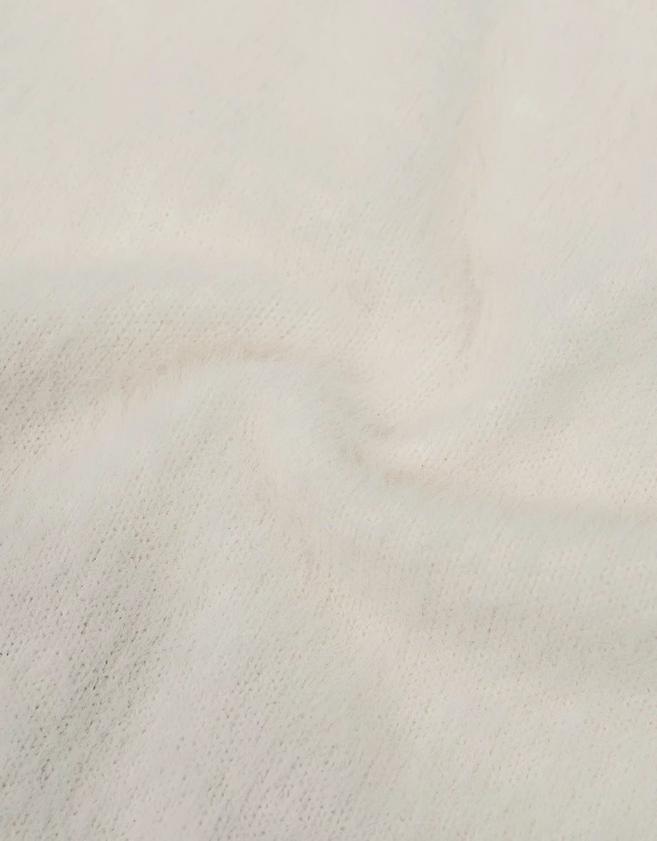 Oversized Soft Touch Heart Graphic Fuzzy Knit Sweater