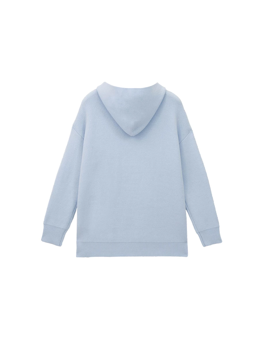 【Lyra & Toby】Graphic Hooded Knit Pullover Sweater