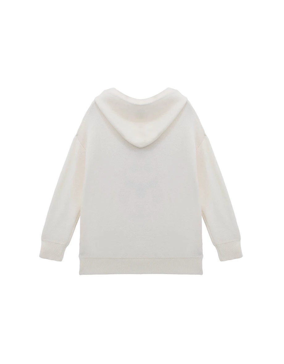 【Lyra & Toby】Graphic Hooded Knit Pullover Sweater